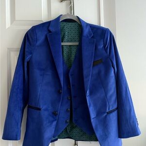 Isaac Mizrahi Blue Blazer and Vest Set Women’s Small